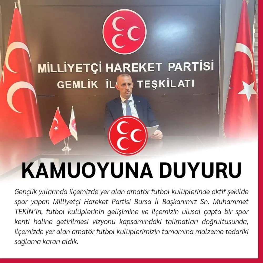 MHP İlçe Teşkilatından Spor Kamuoyunu Yakından İlgilendiren Açıklama...